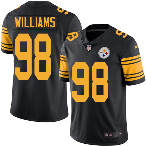 Nike Steelers #98 Vince Williams Black Youth Stitched NFL Limited Rush Jersey